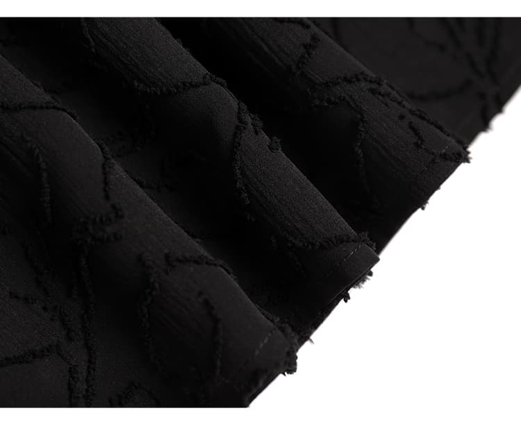黒ブラウス スタッズ付きシフォンドレスブラウス